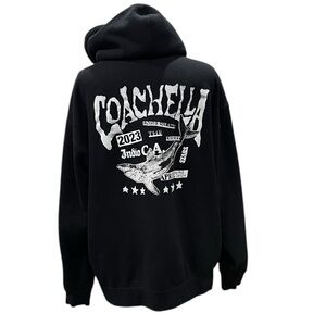 Coachella 2023 Underneath The Desert Stars Indio Graphic Full Zip Hoodie SZ XL